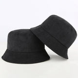 Blank Corduroy Bucket Hat For Women Spring Autumn Plain Men Panama Outdoor Hiking Beach Fishing Cap Sunscreen Female Sunhat Bob