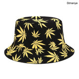 New Cotton Fishing Hat Women Men Hip Hop Cap Couple Maple Leaf Panama Bucket Hat Sun Flat Top Fisherman Hats Caps Boonie Gift