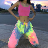 Summer Women'S Pants Sweatpants For Women Tie-Dye Aesthetic Track Pants Streetwear Women Joggers Lose Weight Sweatpants Women