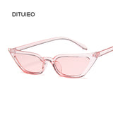 New Cateye Vintage Red Pink Sunglasses Women Brand Designer Retro Points Sun Glasses Female Superstar Lady Cat Eye