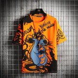 Men's T-Shirts 2020 Funny Printed Short Sleeve Tshirts year of mouse Summer Hip Hop Casual Cotton Tops Tees Streetwear