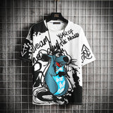 Men's T-Shirts 2020 Funny Printed Short Sleeve Tshirts year of mouse Summer Hip Hop Casual Cotton Tops Tees Streetwear