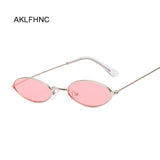 Small Frame Black Shades Round Sunglasses Women Oval Brand Designer Vintage Fashion Pink Sun Glasses Female Oculos De Sol