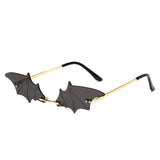 Luxury Fashion Fire Flame Sunglasses Women Rimless Wave Sun Glasses Metal Shades For Vintage Women Mirror Eyewear UV400