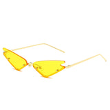 Luxury Fashion Fire Flame Sunglasses Women Rimless Wave Sun Glasses Metal Shades For Vintage Women Mirror Eyewear UV400