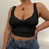 Women Summer Milkmaid Crop Tops Tanks Summer White Ruched Bow Slim Camis 2019 Ladies Wide Strap Tees Skinny Femme Camisole S M L
