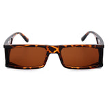 Vintage Rectangle Sunglasses Women Small Frame Mirror Sun Glasses Silver Black Lens Men One Piece Punk Eyeglasses Gafas Shades