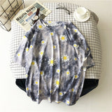 Short Sleeve T-shirts Women Tie-dye O-neck Chic Plus Size 2XL Oversize Tees Teens Womens Harajuku High Street Ulzzang Ins Tops