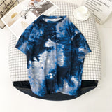 Short Sleeve T-shirts Women Tie-dye O-neck Chic Plus Size 2XL Oversize Tees Teens Womens Harajuku High Street Ulzzang Ins Tops
