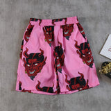 Devil Full Printed Full Printed Shorts Men Women Unisex Hip Hop Streetwear Hawaiian Elastic Waist Summer Beach Harajuku Shorts