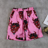 Devil Full Printed Full Printed Shorts Men Women Unisex Hip Hop Streetwear Hawaiian Elastic Waist Summer Beach Harajuku Shorts