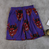 Devil Full Printed Full Printed Shorts Men Women Unisex Hip Hop Streetwear Hawaiian Elastic Waist Summer Beach Harajuku Shorts