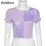 DarkCrop Tops  Tie Dye With Sequin P