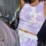 hirigin New Tie Dye Print Joggers Pants Casual Sports Sweatpants for Women Girls Fashion High Elastic Waist Long Harem Trousers
