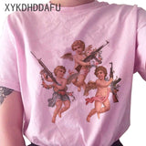 Angel T Shirt Pink Aesthetic Top