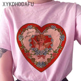 Angel T Shirt Pink Aesthetic Top