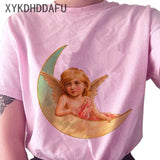Angel T Shirt Pink Aesthetic Top