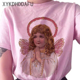 Angel T Shirt Pink Aesthetic Top
