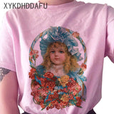 Angel T Shirt Pink Aesthetic Top
