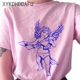 Angel T Shirt Pink Aesthetic Top