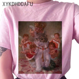 Angel T Shirt Pink Aesthetic Top