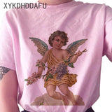 Angel T Shirt Pink Aesthetic Top