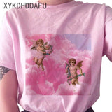 Angel T Shirt Pink Aesthetic Top