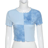 DarkCrop Tops  Tie Dye With Sequin P