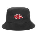 Red Cloud logo Printed Summer Hat Women Men Panama Bucket Cap The Design Flat Visor Fisherman Hat Naruto Akatsuki Anime Sun Hat