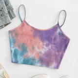 Tie Dye Crop Top  Women Streetwear