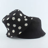 Summer Daisies Bucket Hat Women Fashion Cotton Beach Sun Hats Reversible Bob chapeau Femme Floral Panama Hat Fisherman Hat