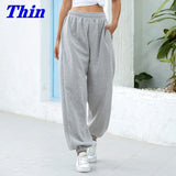 Sweatpants Women Baggy Pants Women Gray Spring Wide Leg Sweat Pants Oversized Joggers Streetwear High Waisted Trousers Women