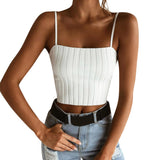 Crop Tops Solid Color Summer Camis Women Casual Tank Tops Vest Sleeveless Crop Tops Blusas Cool Cotton Clothing Tube Shirts