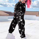 Tie Dye Sweatpants Women Hip Hop Elastic High Waist Baggy Pants Loose Harem Pants Streetwear Fashion Pink Trousers Jogging Pants