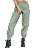 Women Pants Casual Jogger Dance Sport Pants Baggy Slacks Trousers Ladies  High Waist Chain Hip-Pop Combat Cargo Pants for Women
