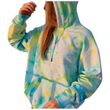 Women Hoodie Drawstring Autumn Baggy Hooded Loose Plus Size Tie Dye Printed Sweatshirts Warm Tie Colorful Dyeing Hoodie @A14