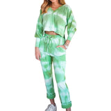 LASPERAL Multicolor Tie Dye Tracksuits Women 2 Piece Set Autumn Long Sleeve Sweatshirts Tops Long Joggers Pants Sweatsuits