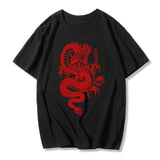 Streetwear tops women's T-shirt ulzzang Harajuku vintage Chinese dragon print T-shirt summer new Oversize loose casual women
