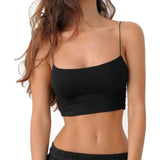 Women Casual Cross Strappy Tank Tops Bustier Vest Female Stylish Concise  Slim Fit Solid Color Short Style Camisole