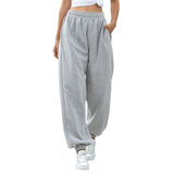 Women Sweatpants Baggy Sports Gray Pants 2020 Casual Joggers Wide Leg Oversized Streetwear High Waisted Trousers Women