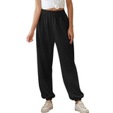 Women Sweatpants Baggy Sports Gray Pants 2020 Casual Joggers Wide Leg Oversized Streetwear High Waisted Trousers Women