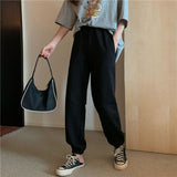 women casual loose jogging pants plus size female fashion elastic waist streetwear trousers