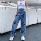 Fashion Jeans For Women Butterfly