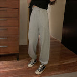 women casual loose jogging pants plus size female fashion elastic waist streetwear trousers