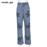 Fashion Jeans For Women Butterfly