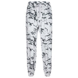 TIESOME Ink Painting Print Loose High Waist Casual Clothes Trousers Street Photo Hip Hop Pants Elastic Waist Women Long Trouser