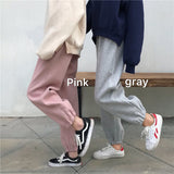 Winter Casual Warm Harem Pants Women Elastic Waist Solid Jogger Pants Female Plus Size Sportwear Trousers Loose Streetwear Pants