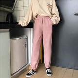 Winter Casual Warm Harem Pants Women Elastic Waist Solid Jogger Pants Female Plus Size Sportwear Trousers Loose Streetwear Pants