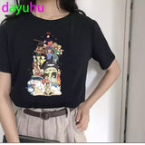 Totoro Harajuku Ullzang T Shirt Women Studio Ghibli Kawaii T-shirt Miyazaki Funny Cartoon Tshirt spirited away Top Tees Female