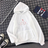 With Hat Hoodies Women Printed Simple Front-pocket Plus Velvet Daily Outwear Street Style Harajuku Hip-hop All-match Sweatshirts